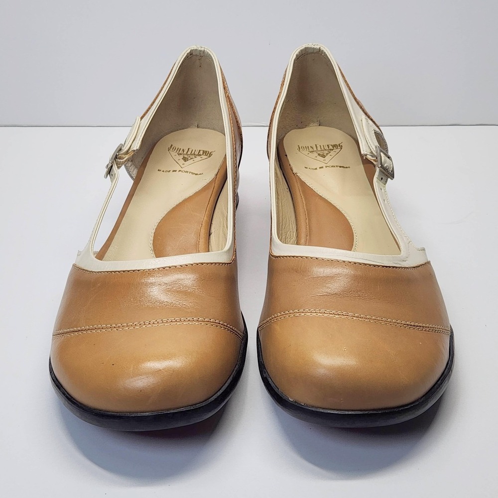 John Fluevog Fellowship Shoes Womens Size 12 Brown Leather Mary Jane Heels - Picture 9 of 16